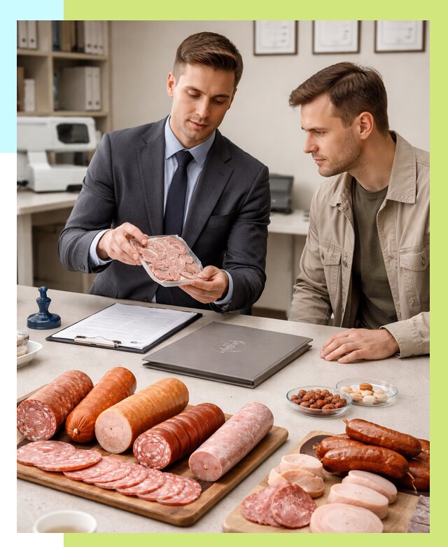 Сертификация колбасных изделий в Осинниках от 7688 р. | Алешин-Снн