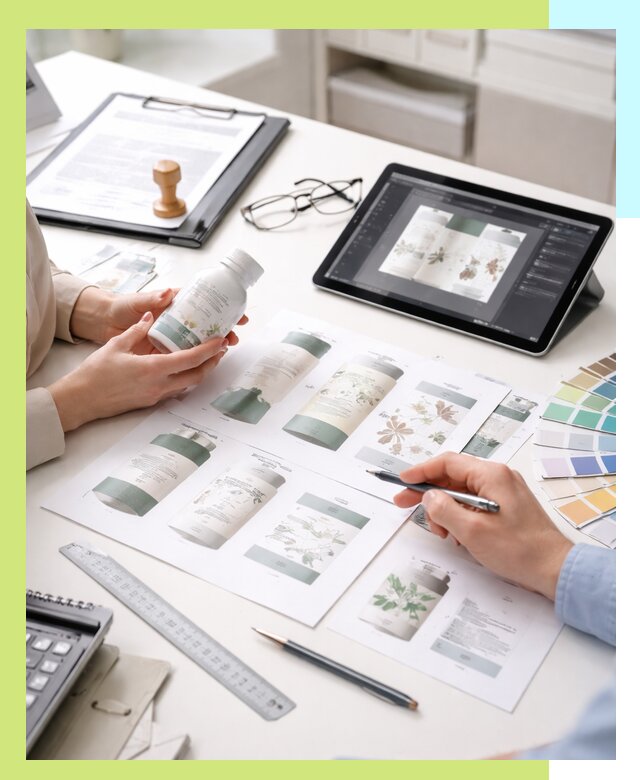 Профессиональная разработка дизайна и текста этикетки продукции в Осинниках