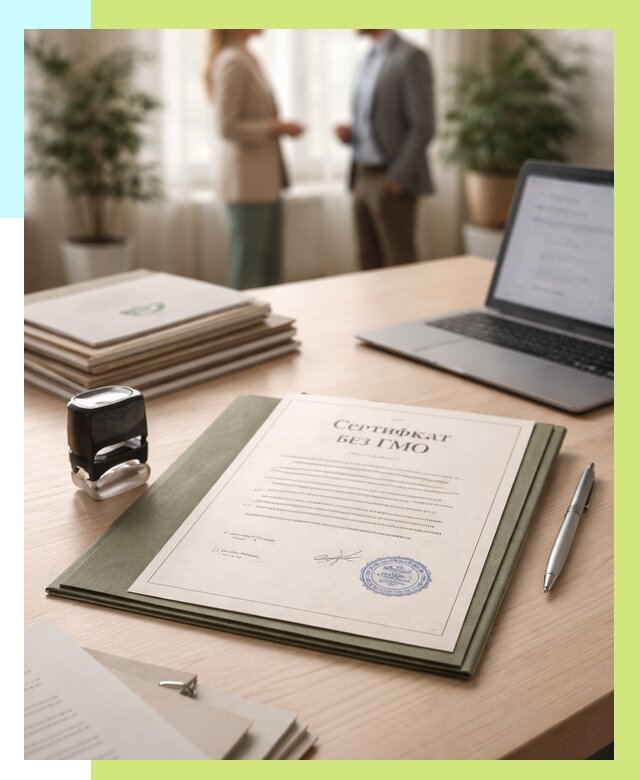 Сертификат без ГМО в Осинниках от 7688 р. оформить срочно Алешин-Снн