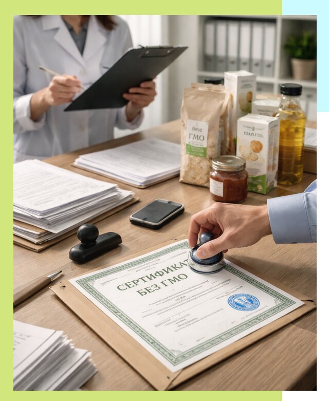 Получение сертификата Без ГМО для продукции в Осинниках