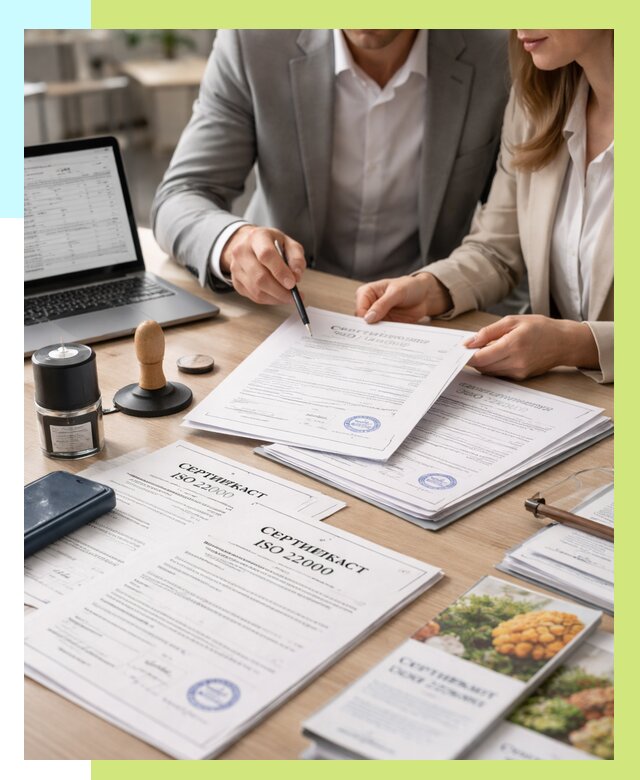 Сертификат ISO 22000 в Осинниках от 41004 р. под ключ | Алешин-Снн